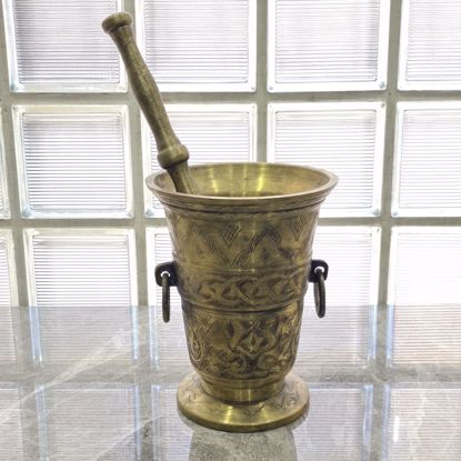 Picture of هاون قديم نحاس'منقوش